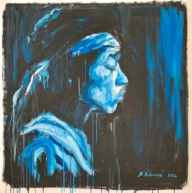 Картина под названием "Blue note 2" - Bruno Raharinosy, Подлинное произведение искусства, Акрил