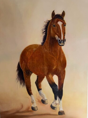 Peinture intitulée "Spirit" par Majida Kasmi, Œuvre d'art originale, Huile Monté sur Châssis en bois