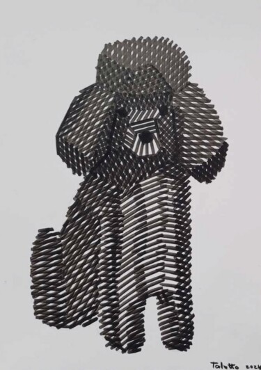 Peinture intitulée "Dog №4" par Maryna Talutto, Œuvre d'art originale, Marqueur