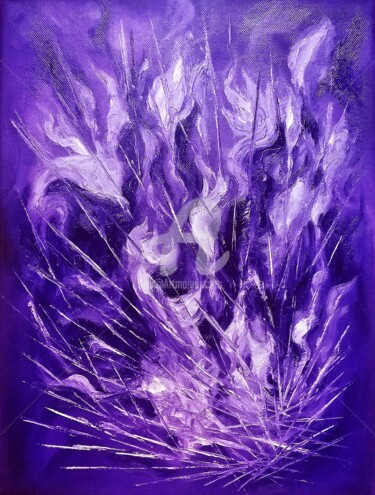 Painting titled "DREAM #5" by Constantin Popescu, Original Artwork, Oil Mounted on Wood Stretcher frame
