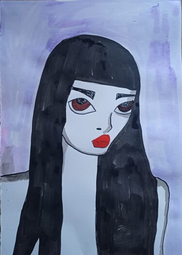 Desenho intitulada "Beauty" por Ashton Knighting, Obras de arte originais, Tinta