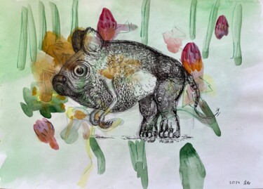 JTThe body in pieces finds its unity in the image of the 图画 标题为“JTThe body in piece…” 由Leni Smoragdova, 原创艺术品, 标记