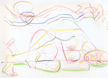 Schilderij getiteld "Wake up already in…" door Viktor Chumachenko, Origineel Kunstwerk, Potlood