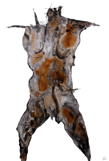 Painting titled "Encre 9" by Catherine Hélie, Original Artwork, Ink