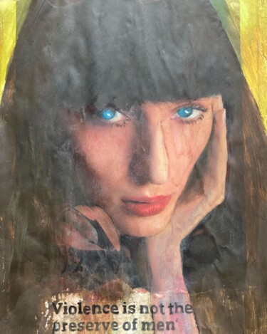 Peinture intitulée "« Je s’rai ton enfe…" par Ananda Eva, Œuvre d'art originale, Acrylique