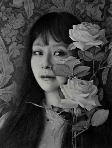 图画 标题为“Sister in the maze…” 由Sihua Liu, 原创艺术品, 石墨