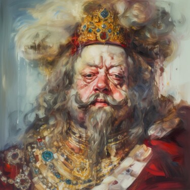 Painting titled "THE KIND" by Olivier De Tullasky, Original Artwork, Acrylic Mounted on Wood Stretcher frame