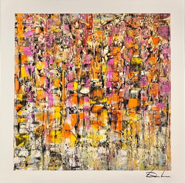 Pittura intitolato "Les feux du printem…" da Richard Dubure, Opera d'arte originale, Olio Montato su Telaio per barella in l…