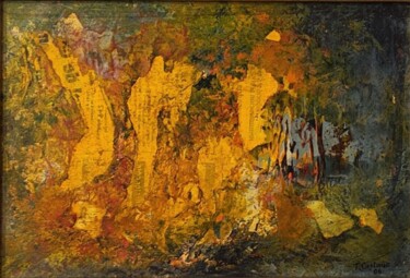 绘画 标题为“Abstracción12” 由Tomás Castaño, 原创艺术品, 拼贴