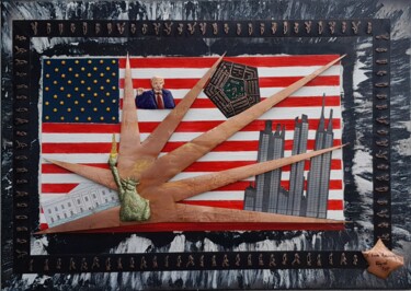 绘画 标题为“" I love America "” 由Riquet Faure, 原创艺术品, 丙烯 安装在木质担架架上