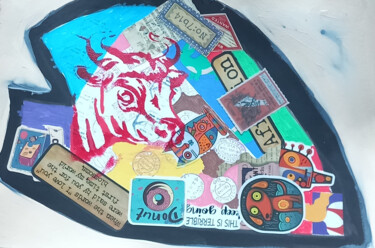 Collages titled "Fortuna" by Ronnie Kolner, Original Artwork, Collages