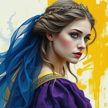 Digital Arts titled "Portrait of a Beaut…" by Fareed Ahmed, Original Artwork, AI generated image