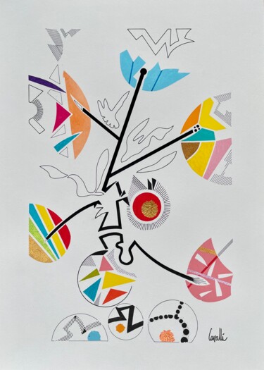 Peinture intitulée "24063 Dance" par Pascal Cavalli, Œuvre d'art originale, Acrylique