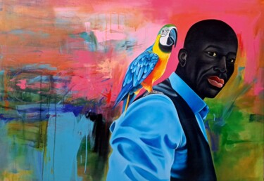 Pintura titulada "Oncle Paternel" por Ley Mboramwe, Obra de arte original, Acrílico