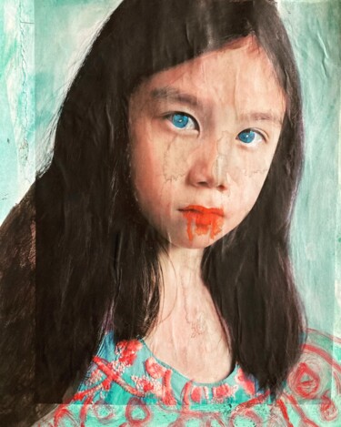 Peinture intitulée "« La jeune fille ég…" par Ananda Eva, Œuvre d'art originale, Acrylique
