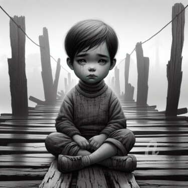 Digital Arts titled "Waiting for the Dawn" by Aashish Singh, Original Artwork, Digital Painting