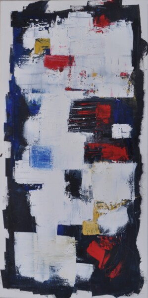 Peinture intitulée "Une fois" par Sandrine Hirson, Œuvre d'art originale, Huile Monté sur Châssis en bois