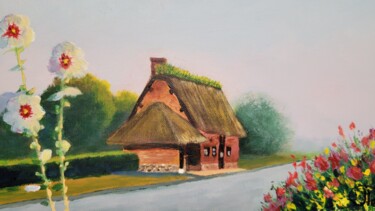 Painting titled "Le four à pain" by Jean-Claude Plet, Original Artwork, Acrylic Mounted on Wood Stretcher frame