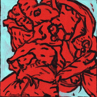 Peinture intitulée "Vous aussi. 04.22" par Jean-Bernard Fenouillas, Œuvre d'art originale, Acrylique