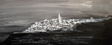 Ζωγραφική με τίτλο "Village on top of t…" από Milto Sideris, Αυθεντικά έργα τέχνης, Ακρυλικό