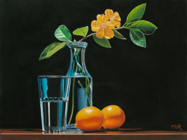 绘画 标题为“Citrus and Bloom” 由Dietrich Moravec, 原创艺术品, 粉彩