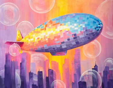 绘画 标题为“Soup illusion” 由Эля Луна, 原创艺术品, 丙烯 安装在木质担架架上