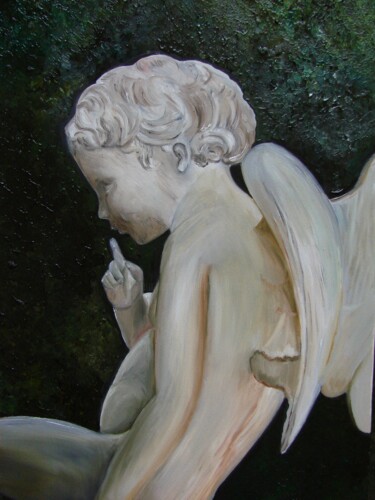 Malarstwo zatytułowany „Angelot” autorstwa Cristelle Pierron, Oryginalna praca, Olej