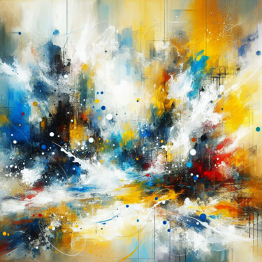 abstrakte Malerei # 37 Schilderij getiteld "abstrakte Malerei #…" door Lee Eggstein, Origineel Kunstwerk, Digitale afdruk Gemonteerd op Frame voor…
