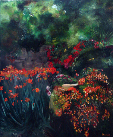 "Jarre" başlıklı Tablo Cristelle Pierron tarafından, Orijinal sanat, Petrol Ahşap Sedye çerçevesi üzerine monte edilmiş