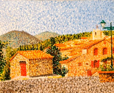 Peinture intitulée "Saint Marsal" par Gerald Groshens, Œuvre d'art originale, Acrylique Monté sur Châssis en bois