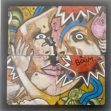 Peinture intitulée "Avant que cela ne f…" par Christophe Aimé Mounier (C.am), Œuvre d'art originale, Acrylique Monté sur Pan…