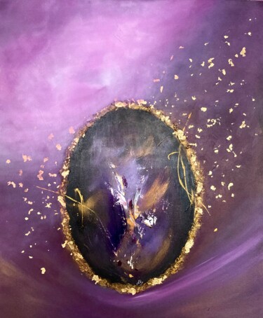 Peinture intitulée "BLACK MIRROR" par Eliane Gautier, Œuvre d'art originale, Acrylique Monté sur Châssis en bois