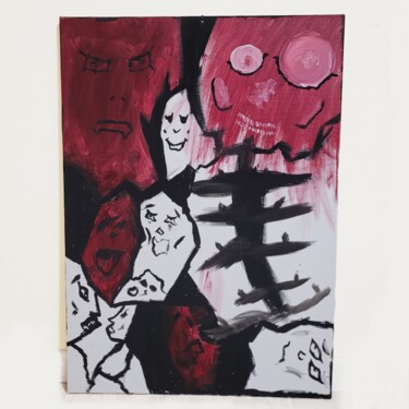 Peinture intitulée "Faces of the mind" par Eciafdias, Œuvre d'art originale, Acrylique