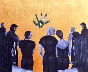 La promesse Pittura intitolato "La promesse" da Bertrand Naivin, Opera d'arte originale, Acrilico Montato su Telaio per barella in legno