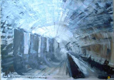 Peinture intitulée "Metal" par Nathalie Torrents, Œuvre d'art originale