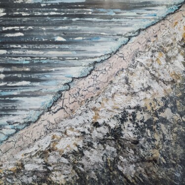 Sea and land Peinture intitulée "Sea and land" par Aleksandra Filli, Œuvre d'art originale, Acrylique Monté sur Châssis en bois