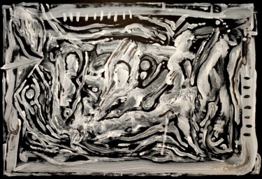 Schilderij getiteld "No.4 Untitled" door Milto Sideris, Origineel Kunstwerk, Acryl