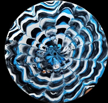 Painting titled "Swirls of rain" by Olga Poruchikova, Original Artwork, Acrylic