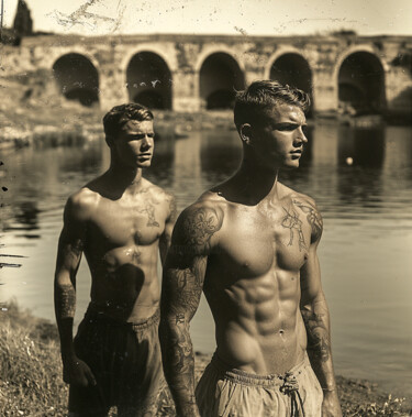 Digital Arts titled "old Antique photo g…" by Raphael Perez, Original Artwork, AI generated image