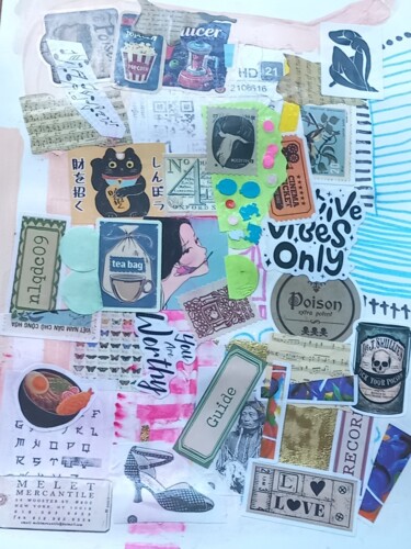 Collages titled "Como 2" by Ronnie Kolner, Original Artwork, Collages