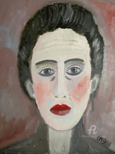 Schilderij getiteld ""Estella"" door Claire Marie Gay, Origineel Kunstwerk, Olie Gemonteerd op Houten paneel