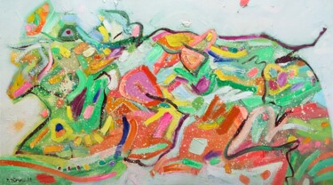 Painting titled "When the Spring com…" by Tung Duc Pham, Original Artwork, Acrylic