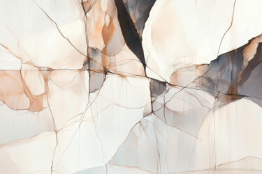 Fractured Harmony Abstract Modern Art with Earthy tones Digital Arts titled "Fractured Harmony A…" by Shilo Julia, Original Artwork, Digital Painting