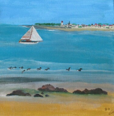 绘画 标题为“canards en bord de…” 由Bruno Grégory (BG), 原创艺术品, 丙烯