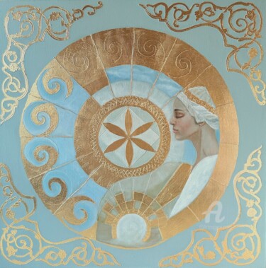 Painting titled "Golden Dream" by Olga Kettsyan, Original Artwork, Acrylic
