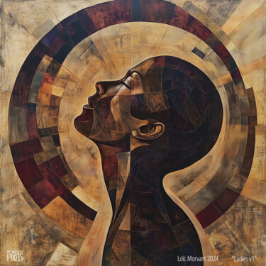 Digital Arts titled "Ariel v2" by Pointless Pixels, Original Artwork, AI generated image Mounted on Wood Stretcher frame