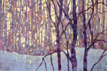 绘画 标题为“Purple Evening” 由Ekaterina Prisich, 原创艺术品, 丙烯