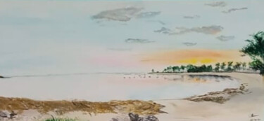 Peinture intitulée "Saint Philibert" par Agnes Camus Duquesne (Hipporivages), Œuvre d'art originale, Acrylique