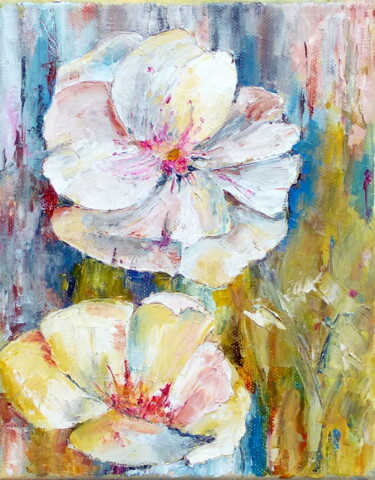 Peinture intitulée "duo" par Jean Jourdan, Œuvre d'art originale, Huile Monté sur Châssis en bois