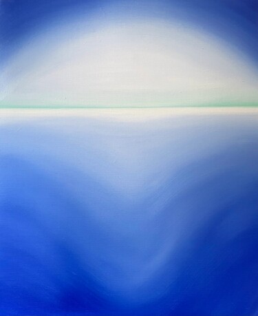 绘画 标题为“Horizon” 由Solène Clement, 原创艺术品, 油 安装在木质担架架上